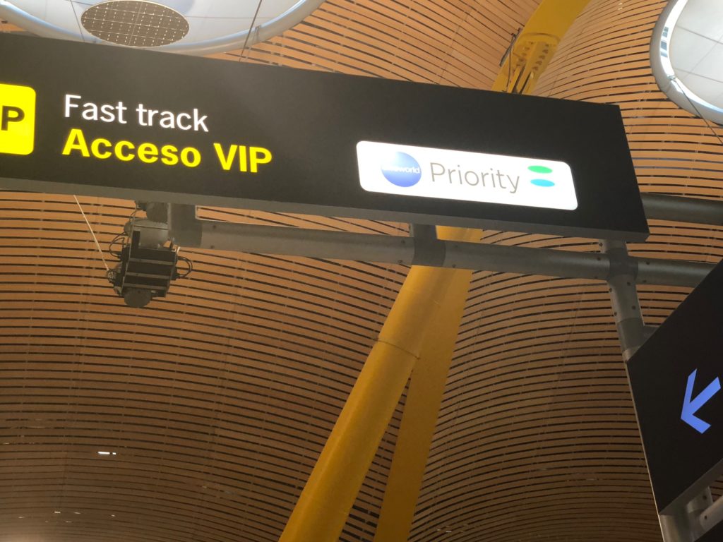 Madrid airport signage